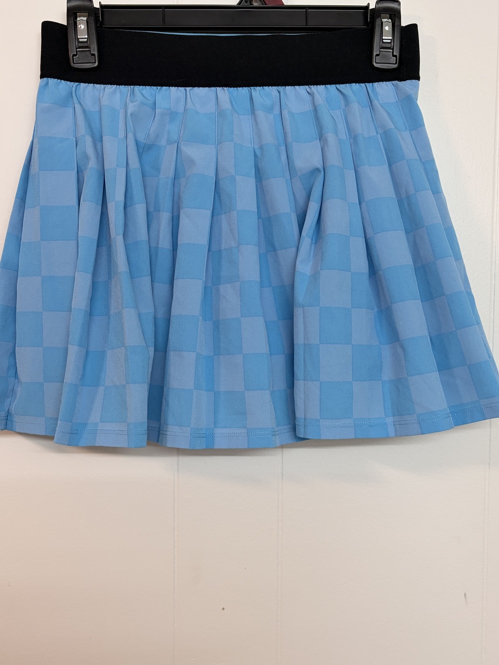 JoyLab Women's Blue Checkered Tennis Skort Size Small Pleated Golf Pickleball